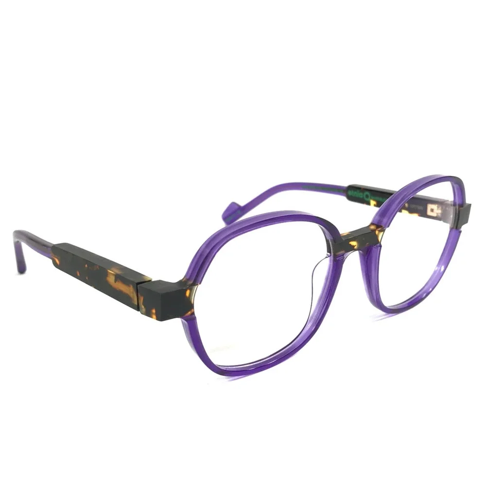 Etnia Barcelona Eyeglasses Frames CHROMA N42 PUHV Purple Havana Brown 52-19-140